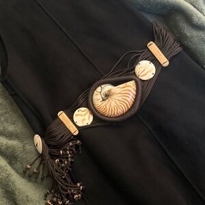 Brown Nautical Shell Women's Belt